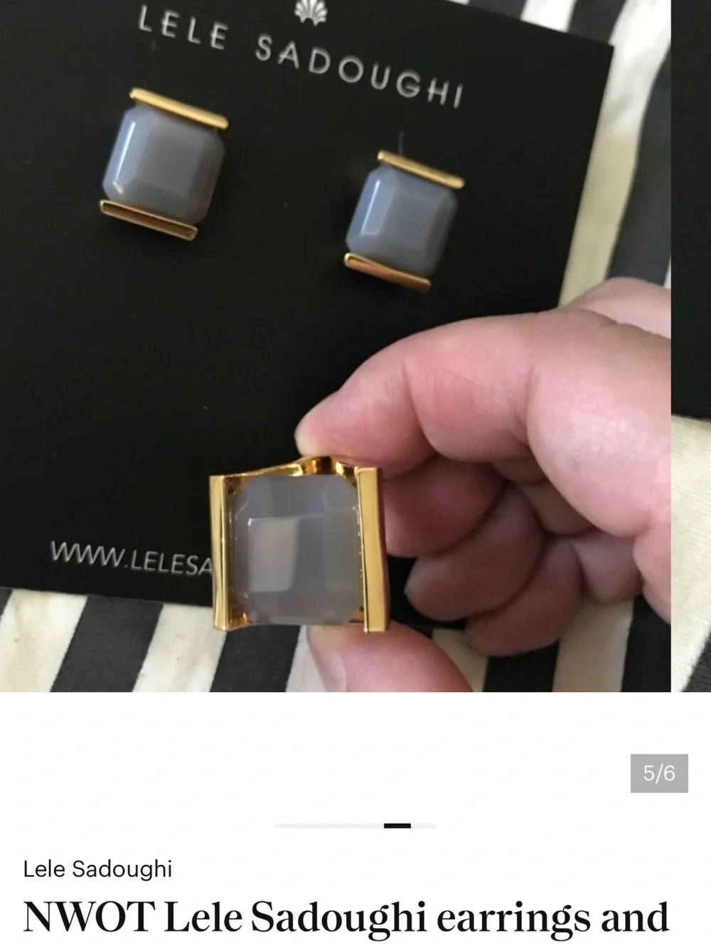 Lele Sadoughi gold tone
